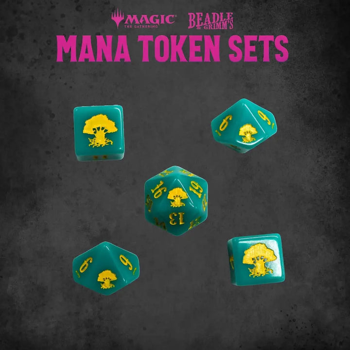 Token Set: Magic the Gathering - Mana - Green - Beadle & Grimm - Accessories