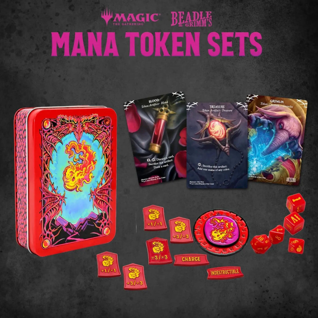 Token Set: Magic the Gathering - Mana - Red - Beadle & Grimm - Accessories