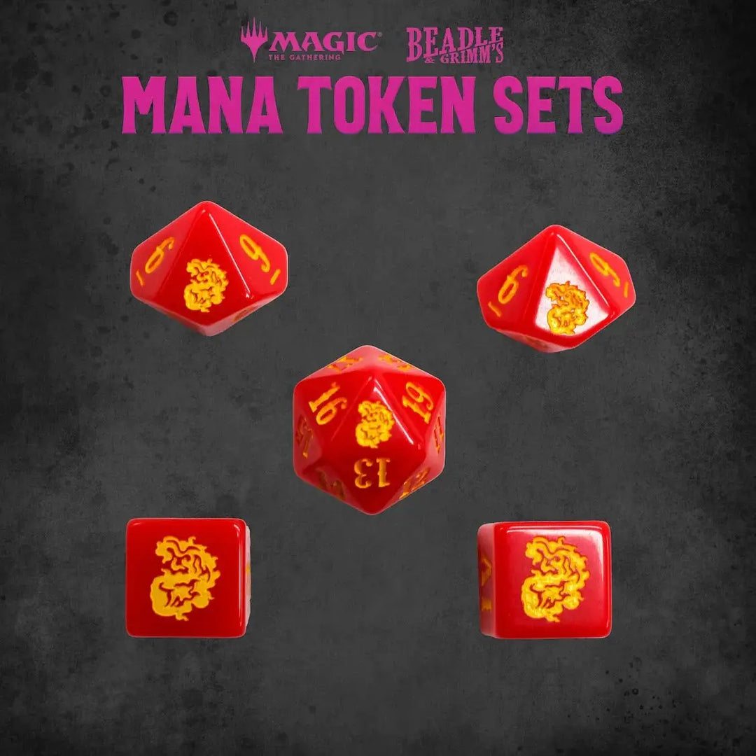 Token Set: Magic the Gathering - Mana - Red - Beadle & Grimm - Accessories