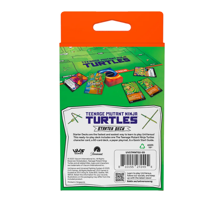 Universus TCG: Teenage Mutant Ninja Turtles - Starter Deck (EN) - UVS Games - Card Games