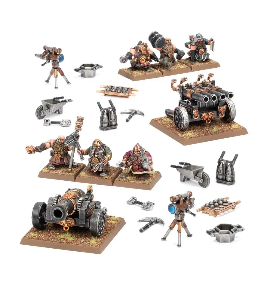 Warhammer Old World: Dwarfen Mountain Holds Dwarf Cannon & Organ Gun Games Workshop Miniature Games