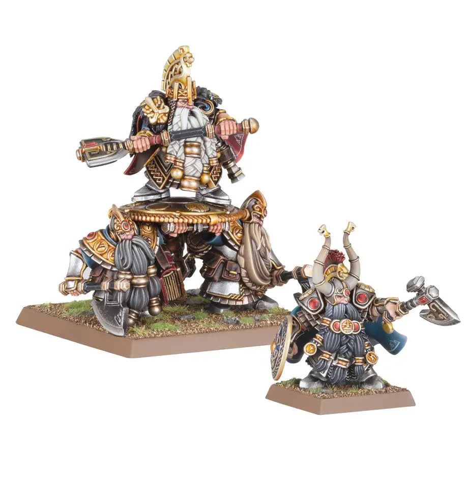 Warhammer Old World: Dwarfen Mountain Holds Dwarf Lords with Shieldbearers Games Workshop Miniature Games