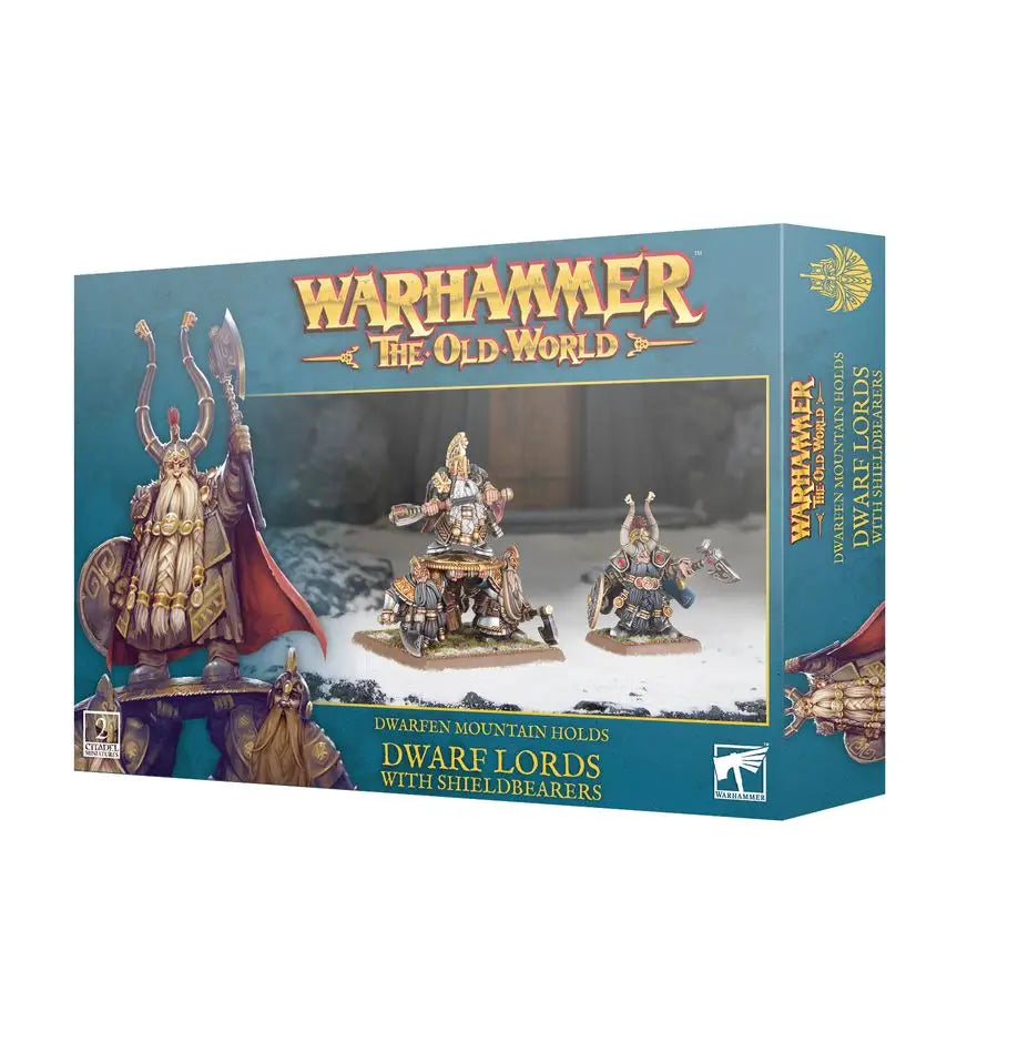 Warhammer Old World: Dwarfen Mountain Holds Dwarf Lords with Shieldbearers Games Workshop Miniature Games