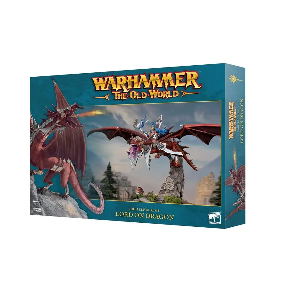 Warhammer Old World: High Elf Realms Lord on Dragon Games Workshop Miniature Games