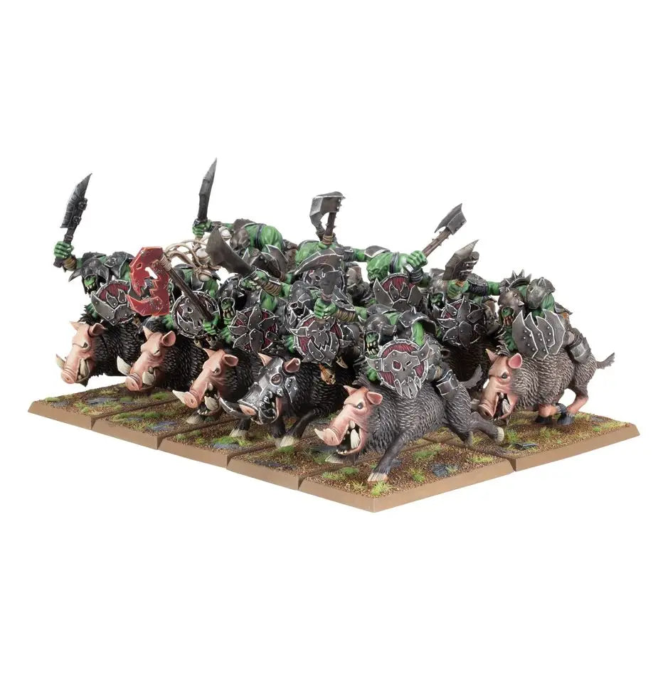 Warhammer Old World: Orc & Goblin Tribes Orc Boar Boyz Mob Games Workshop Miniature Games