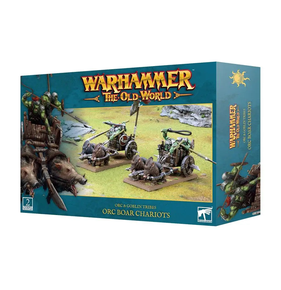 Warhammer Old World: Orc & Goblin Tribes Orc Boar Chariots Games Workshop Miniature Games