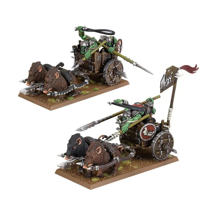 Warhammer Old World: Orc & Goblin Tribes Orc Boar Chariots Games Workshop Miniature Games