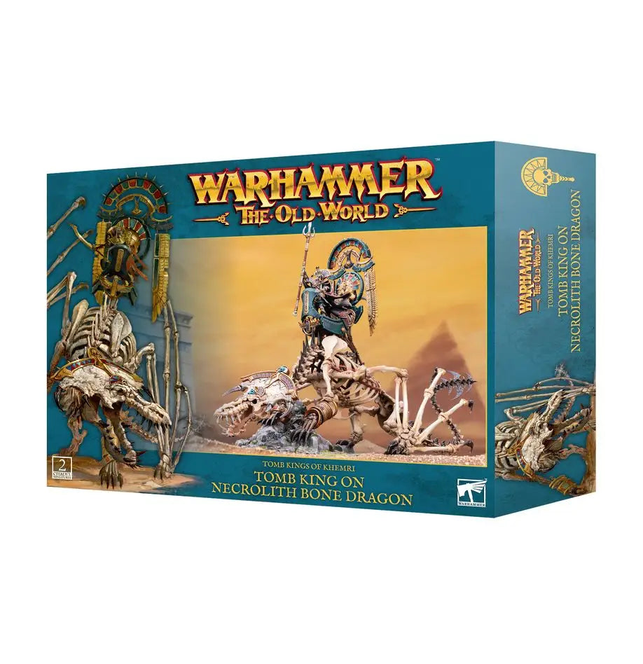 Warhammer Old World: Tomb Kings of Khemri Tomb King on Necrolith Bone Dragon Games Workshop Miniature Games