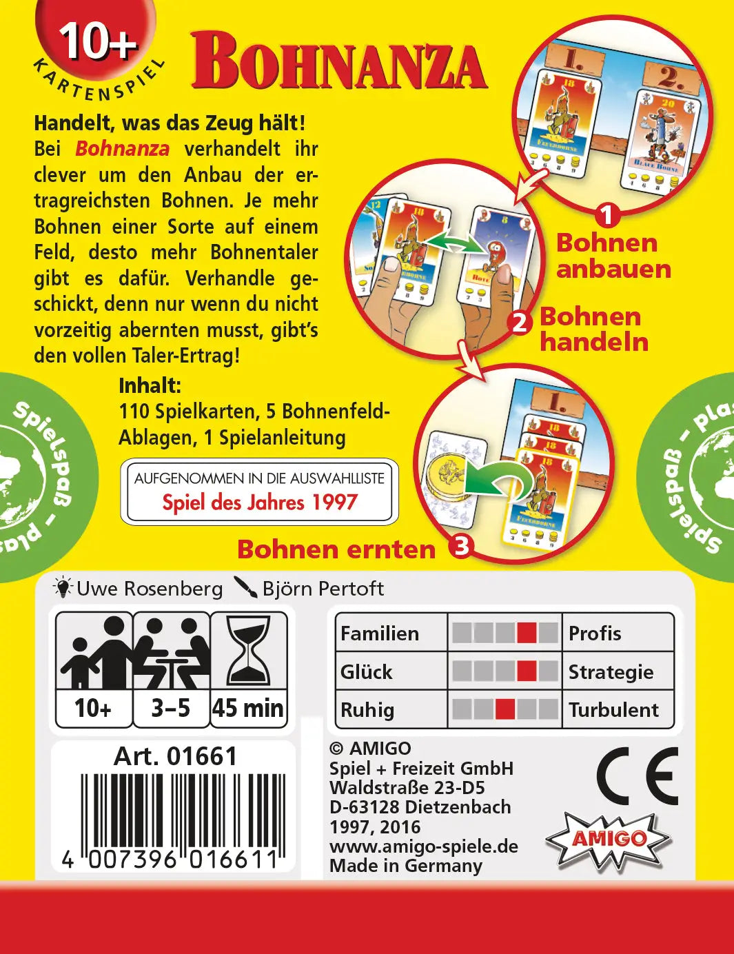 Bohnanza (DE) - Amigo - Board Games