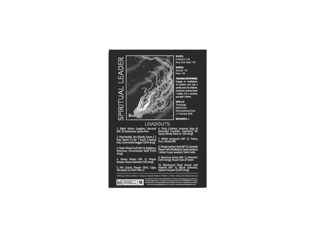 Mothership RPG: Spiritual Leader - Another Mothership 1E Class (EN)