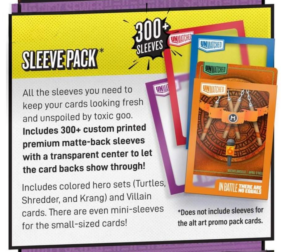 Unmatched Adventures: Teenage Mutant Ninja Turtles - Sleeve Pack