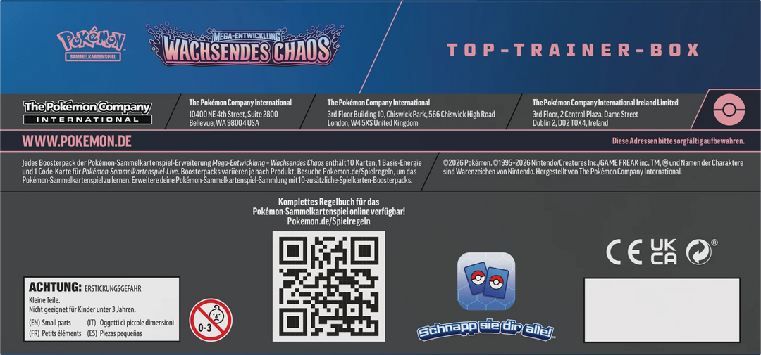 Pokémon TCG: Mega Evolution - Wachsendes Chaos - Elite Trainer Box (DE)