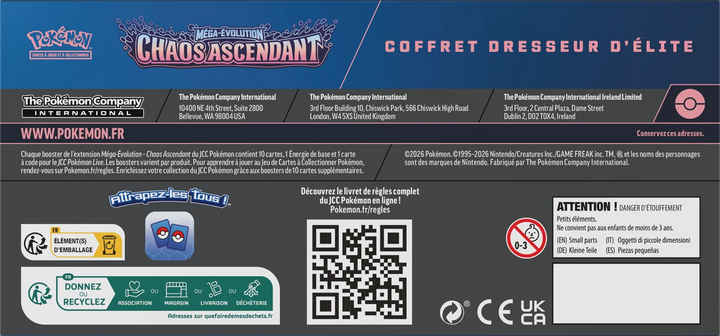 Pokémon TCG: Mega Evolution - Chaos Ascendant - Coffret dresseur d'élite (FR)