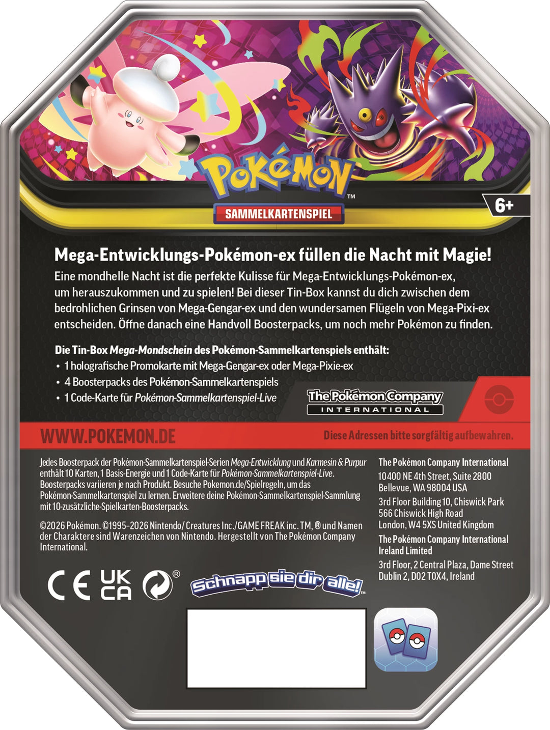 Pokémon TCG: Mega-Entwicklung - Mega-Mondschein - ex Tin Mega-Pixi (DE)