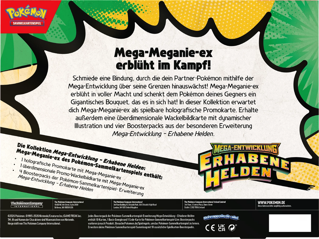 Pokémon TCG: Mega-Entwicklung - Erhabene Helden - Mega Meganie - ex Box (DE)