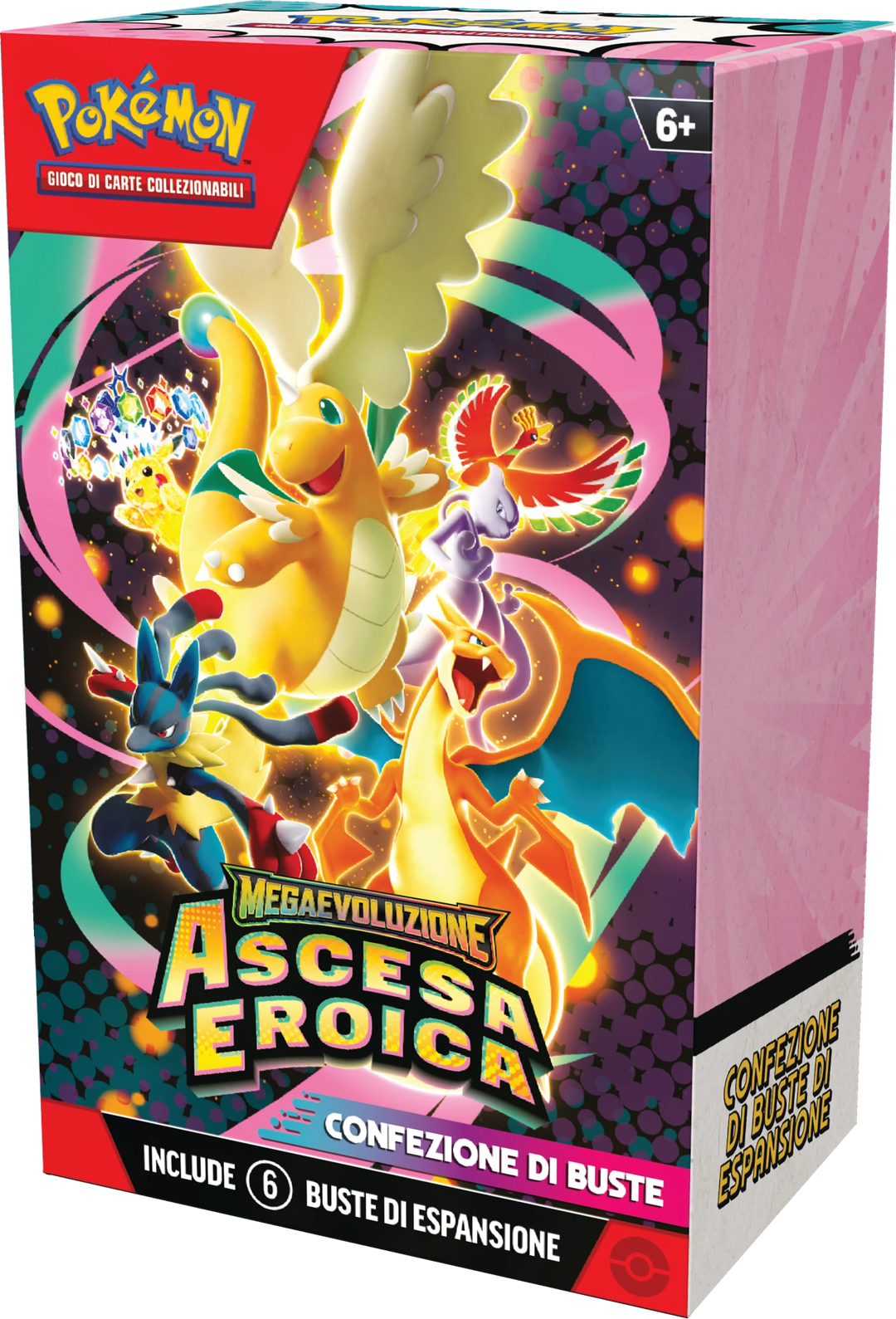 Pokémon TCG: Megaevoluzione - Ascesa Eroica - Confezione di Buste (6 Booster) (IT)