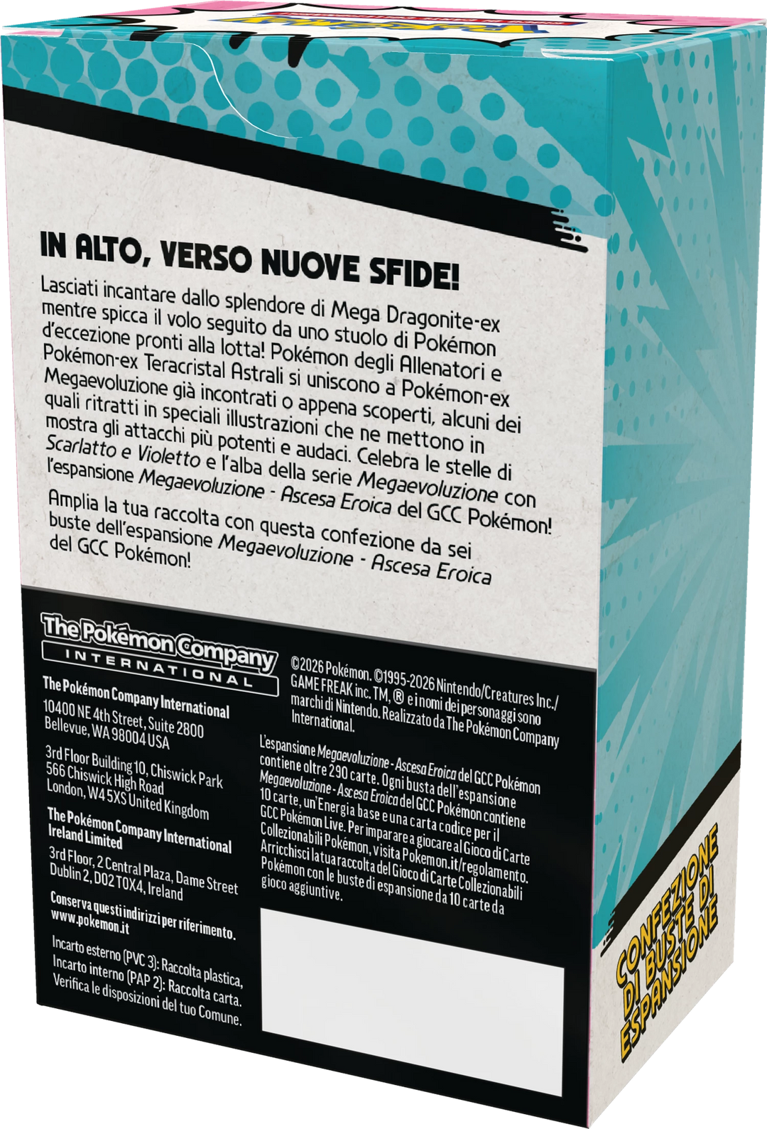 Pokémon TCG: Megaevoluzione - Ascesa Eroica - Confezione di Buste (6 Booster) (IT)