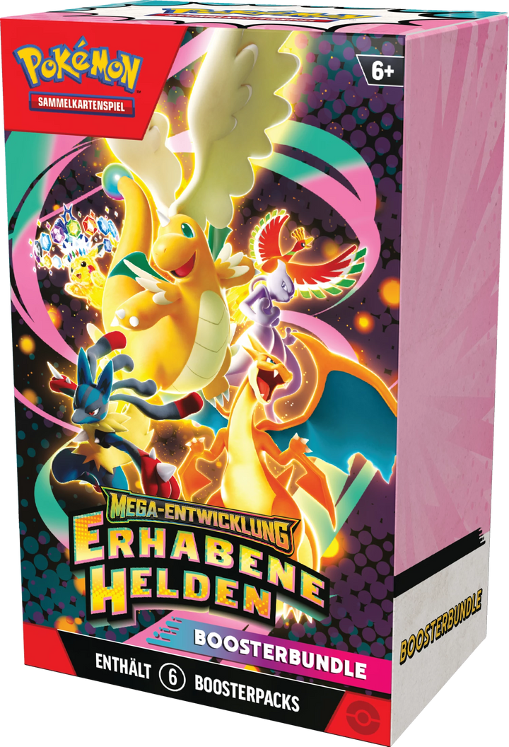 Pokémon TCG: Mega-Entwicklung - Erhabene Helden - Booster Bundle (6 Booster) (DE)