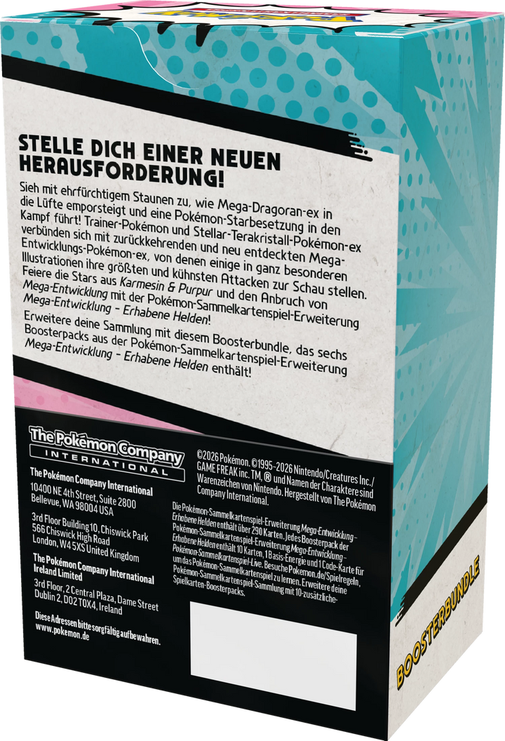 Pokémon TCG: Mega-Entwicklung - Erhabene Helden - Booster Bundle (6 Booster) (DE)