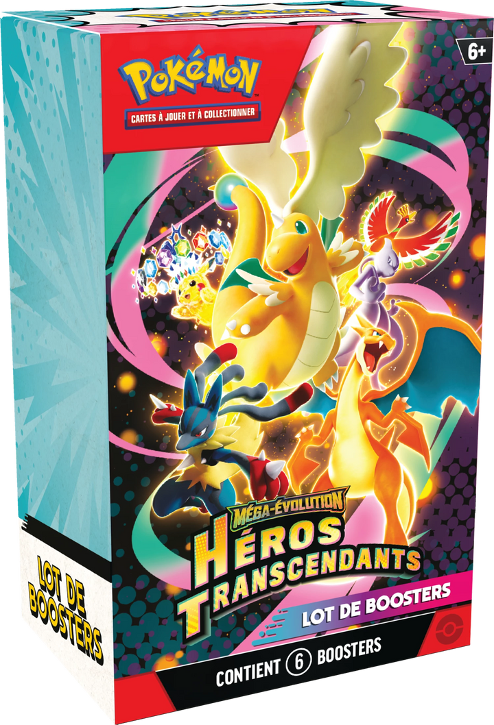 Pokémon TCG: Mega-Evolution - Héros Transcendants - Lot de Booster (6 Booster) (FR)