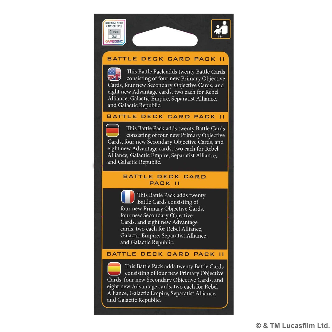 Star Wars: Legion - Battle Deck Card Pack II (EN/DE/ES/FR)