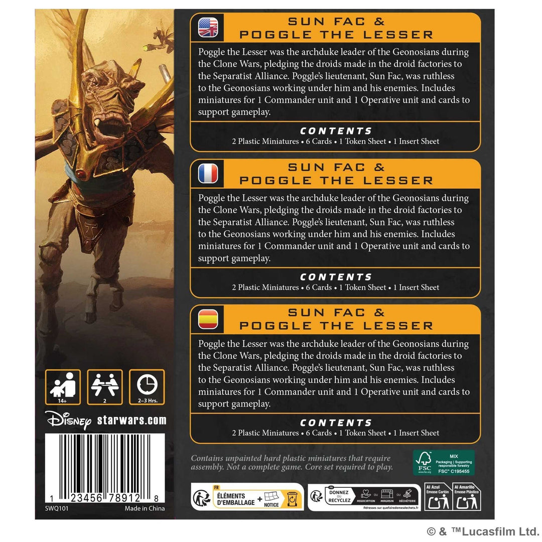 Star Wars: Legion - Poggle The Lesser & Sun Fac (EN/DE/ES/FR)
