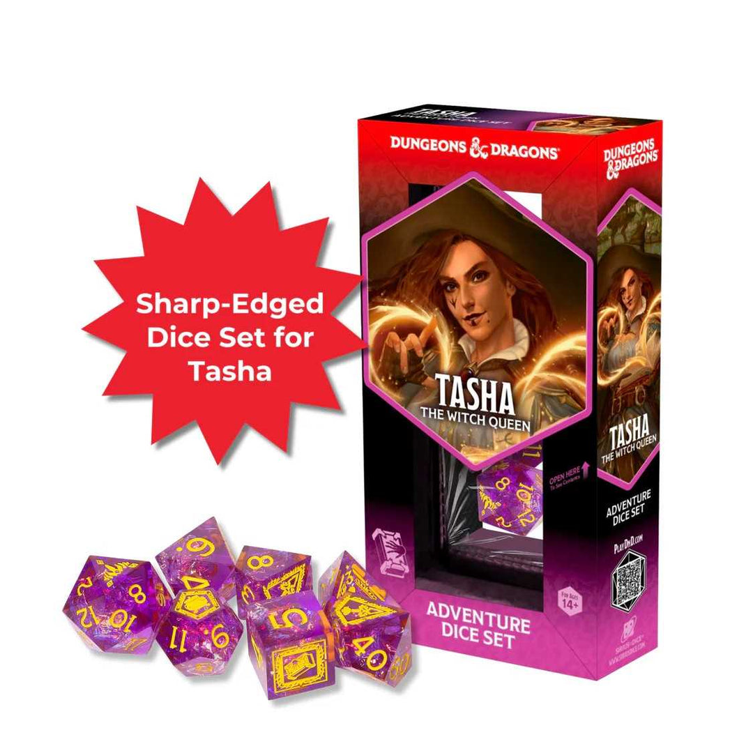 Adventure Dice Set: Dungeons & Dragons - Tasha the Witch Queen – Sharp-Edged Dice Set