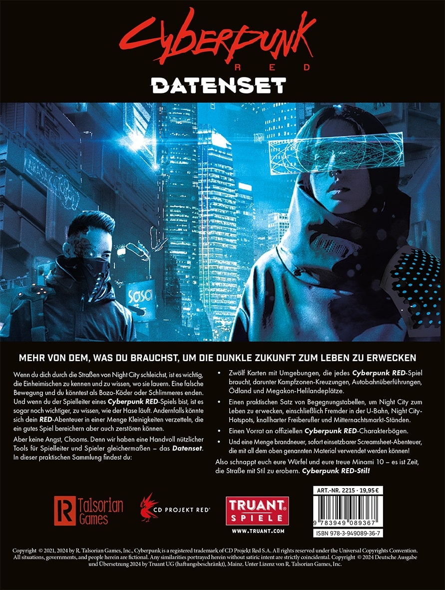 Cyberpunk RED RPG: Datenset (DE)