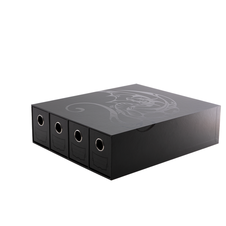 Card Drawers: Dragon Shield - Fortress - 4 Drawers - Horizontal - Black