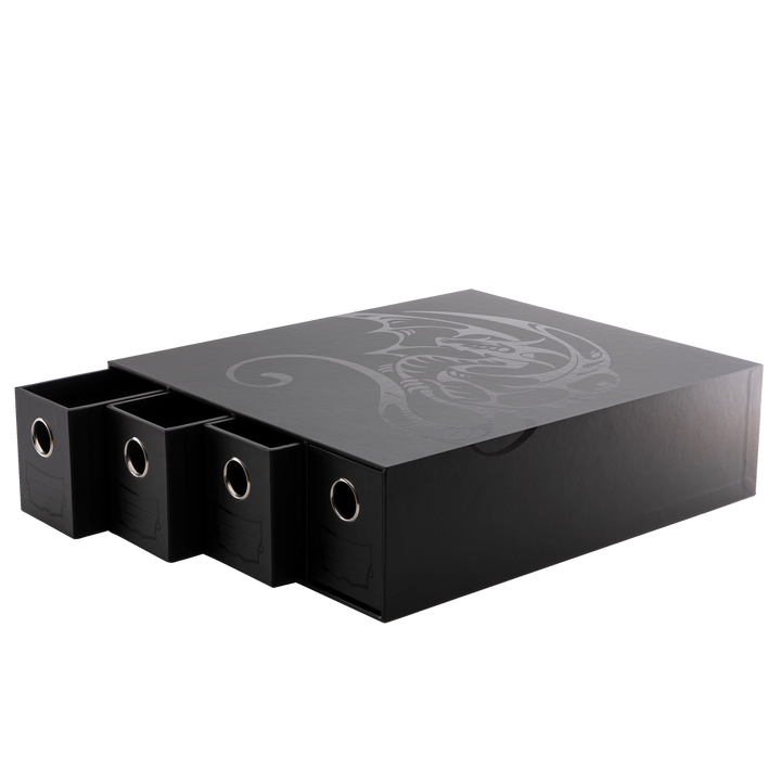 Card Drawers: Dragon Shield - Fortress - 4 Drawers - Horizontal - Black