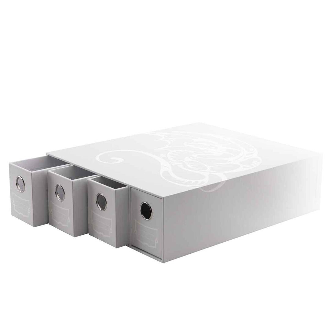 Card Drawers: Dragon Shield - Fortress - 4 Drawers - Horizontal - White