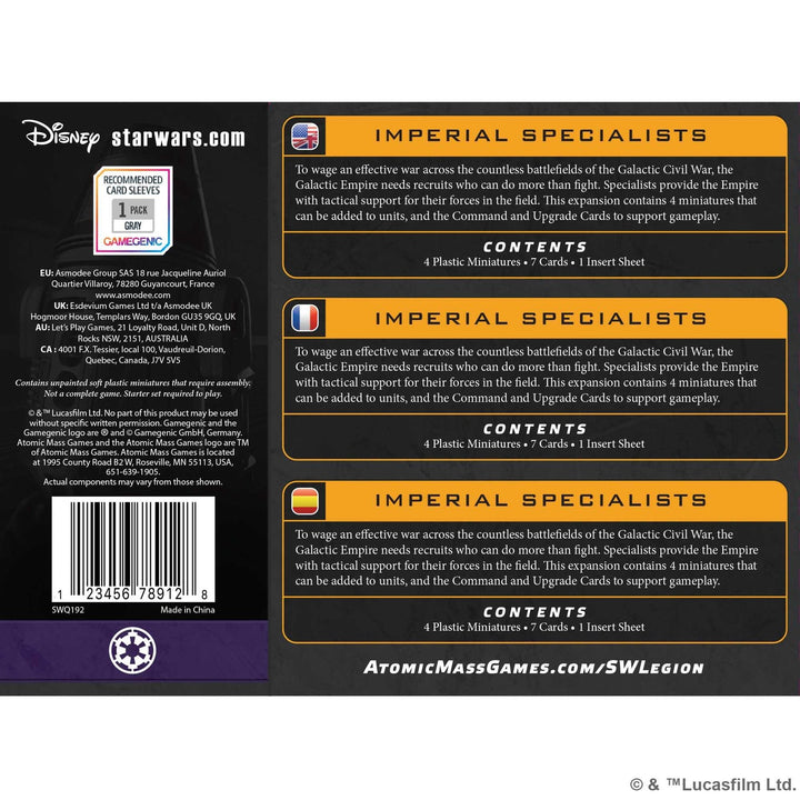 Star Wars: Legion - Imperial Specialists (EN/DE/ES/FR)
