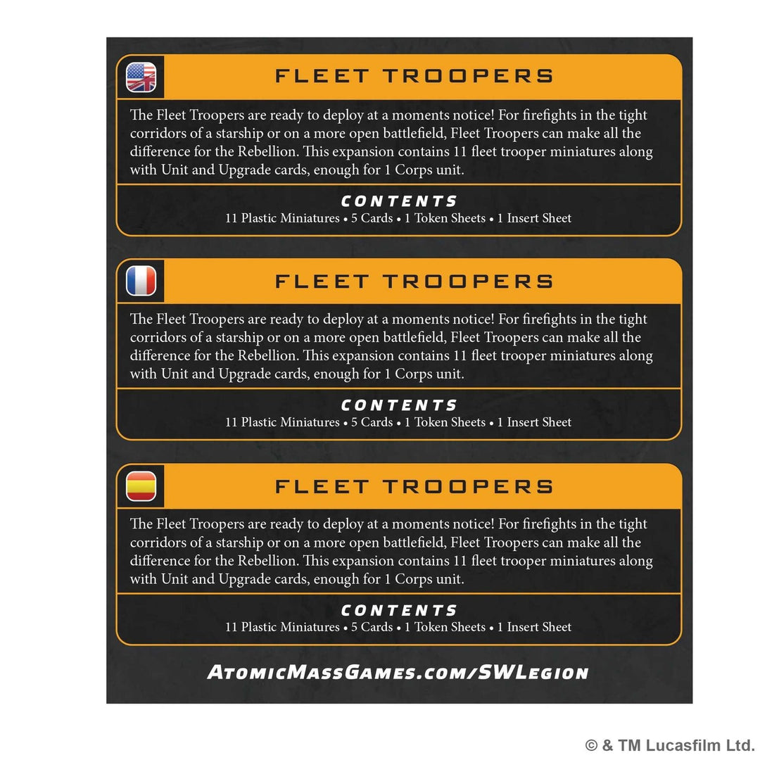 Star Wars: Legion - Fleet Troopers (EN/DE/ES/FR)