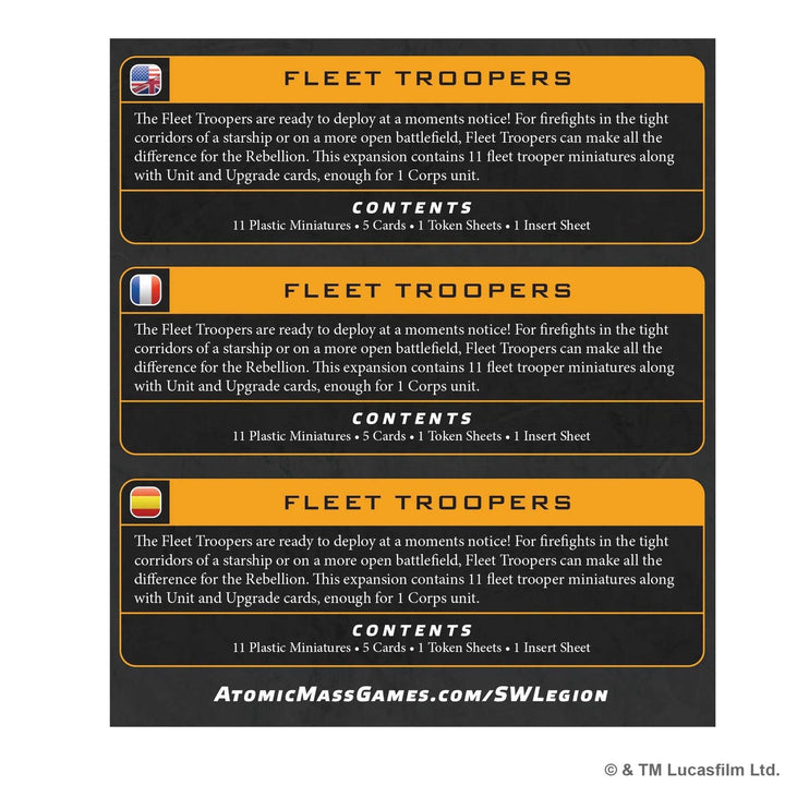 Star Wars: Legion - Fleet Troopers (EN/DE/ES/FR)