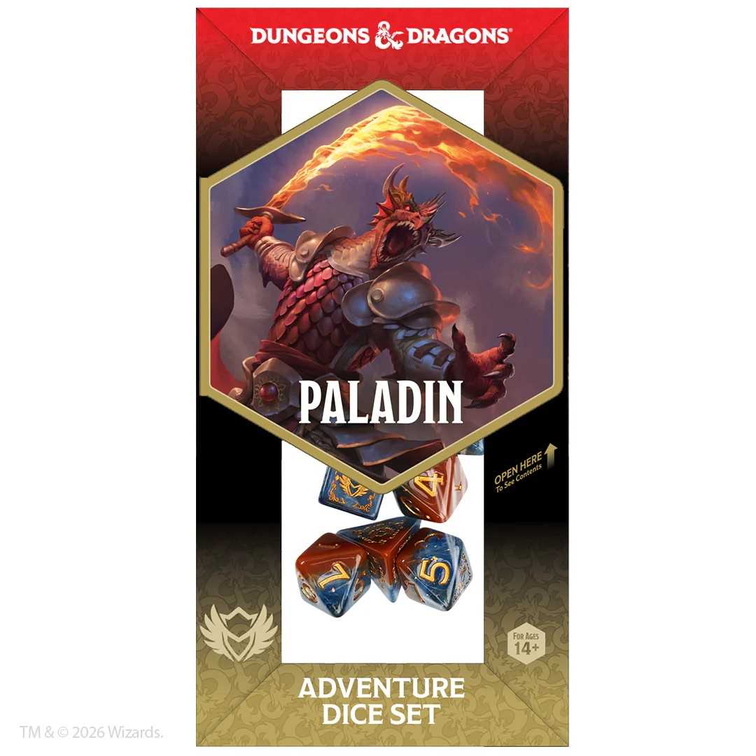RPG Dice Set: Dungeons & Dragons - Adventure Dice - Paladin (Orange, Blue)