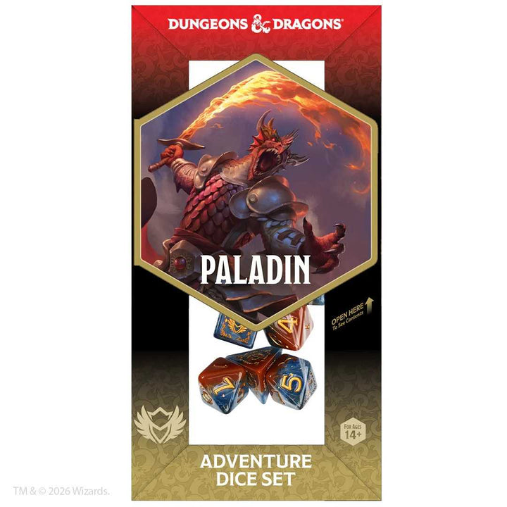 RPG Dice Set: Dungeons & Dragons - Adventure Dice - Paladin (Orange, Blue)