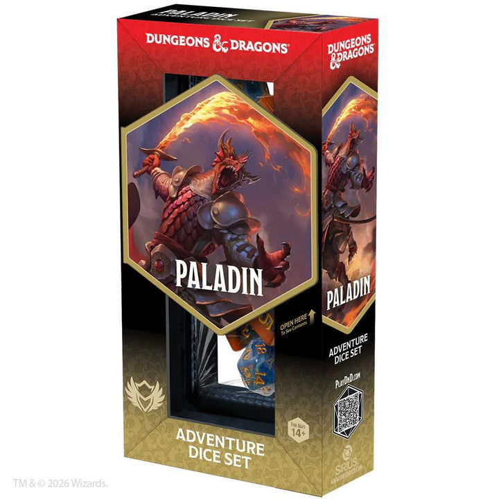 RPG Dice Set: Dungeons & Dragons - Adventure Dice - Paladin (Orange, Blue)
