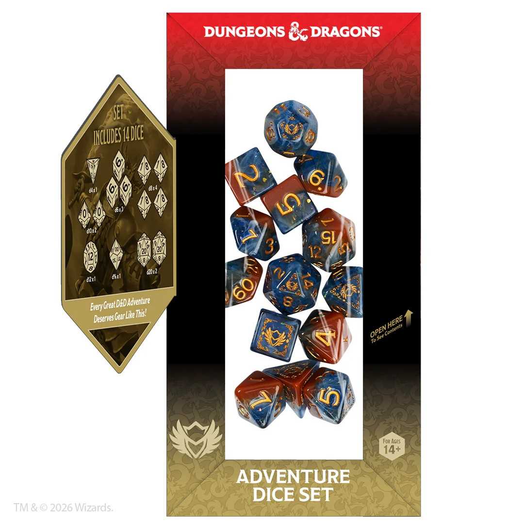 RPG Dice Set: Dungeons & Dragons - Adventure Dice - Paladin (Orange, Blue)