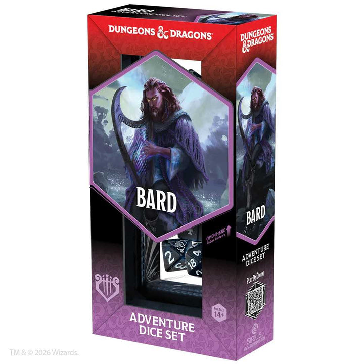 RPG Dice Set: Dungeons & Dragons - Adventure Dice - Bard (Blue, Black)
