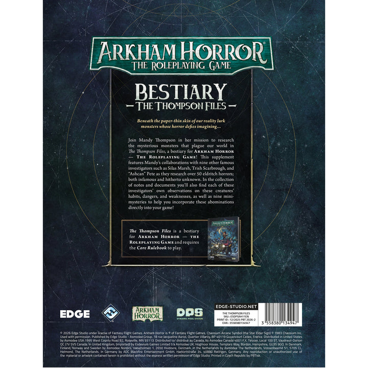 Arkham Horror RPG: The Thompson Files (EN)
