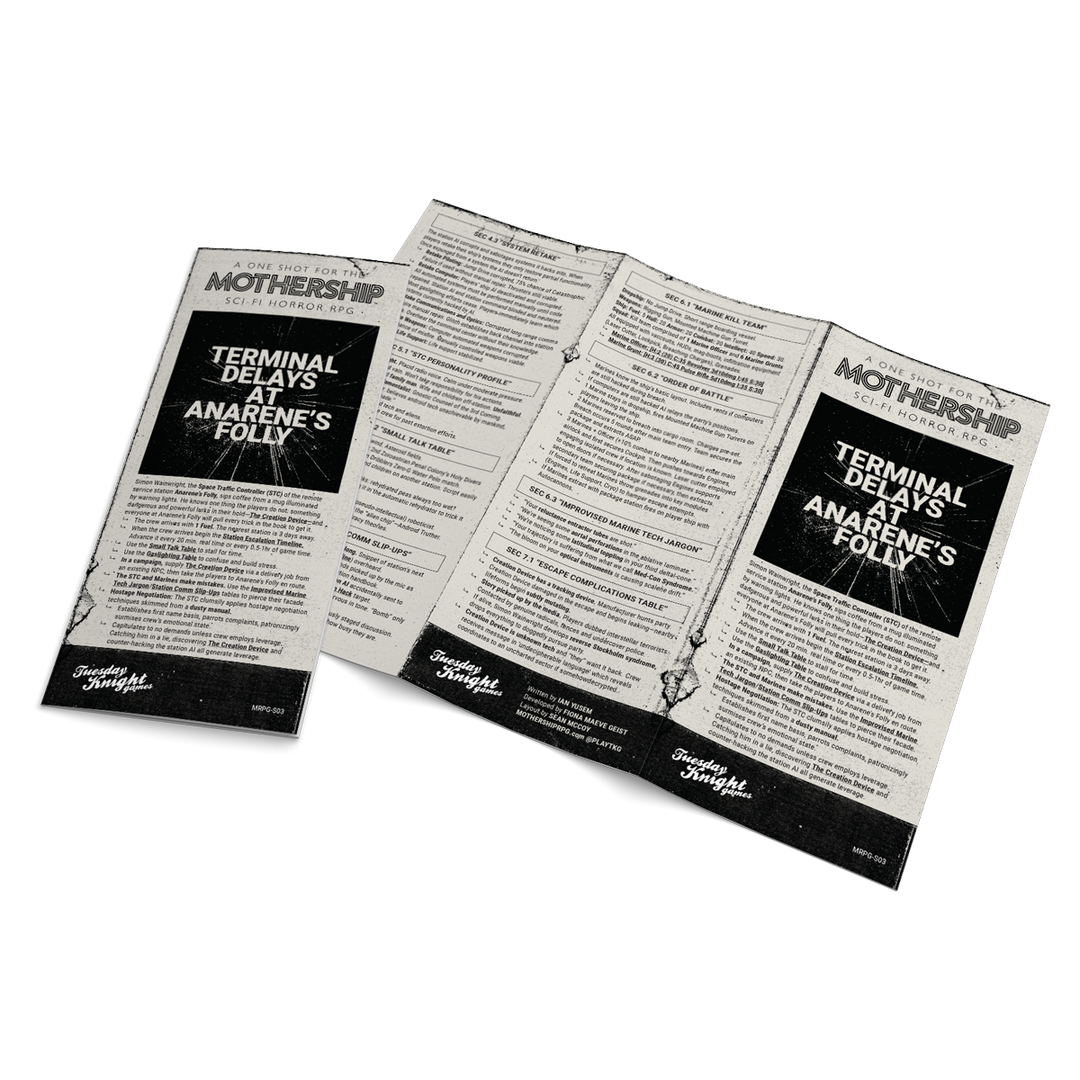 Mothership RPG: Terminal Delays at Anarenes Folly (EN)
