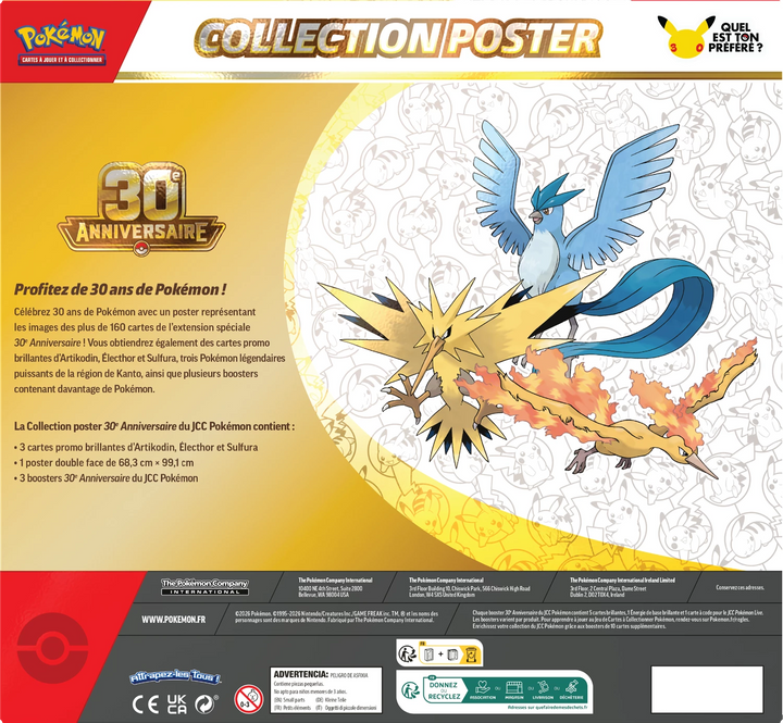 Pokémon TCG: 30e Anniversaire - Poster Collection (FR)