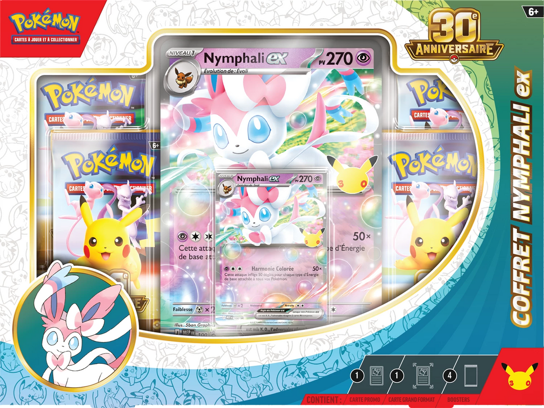 Pokémon TCG: 30e Anniversaire - Nymphali ex Coffret (FR)