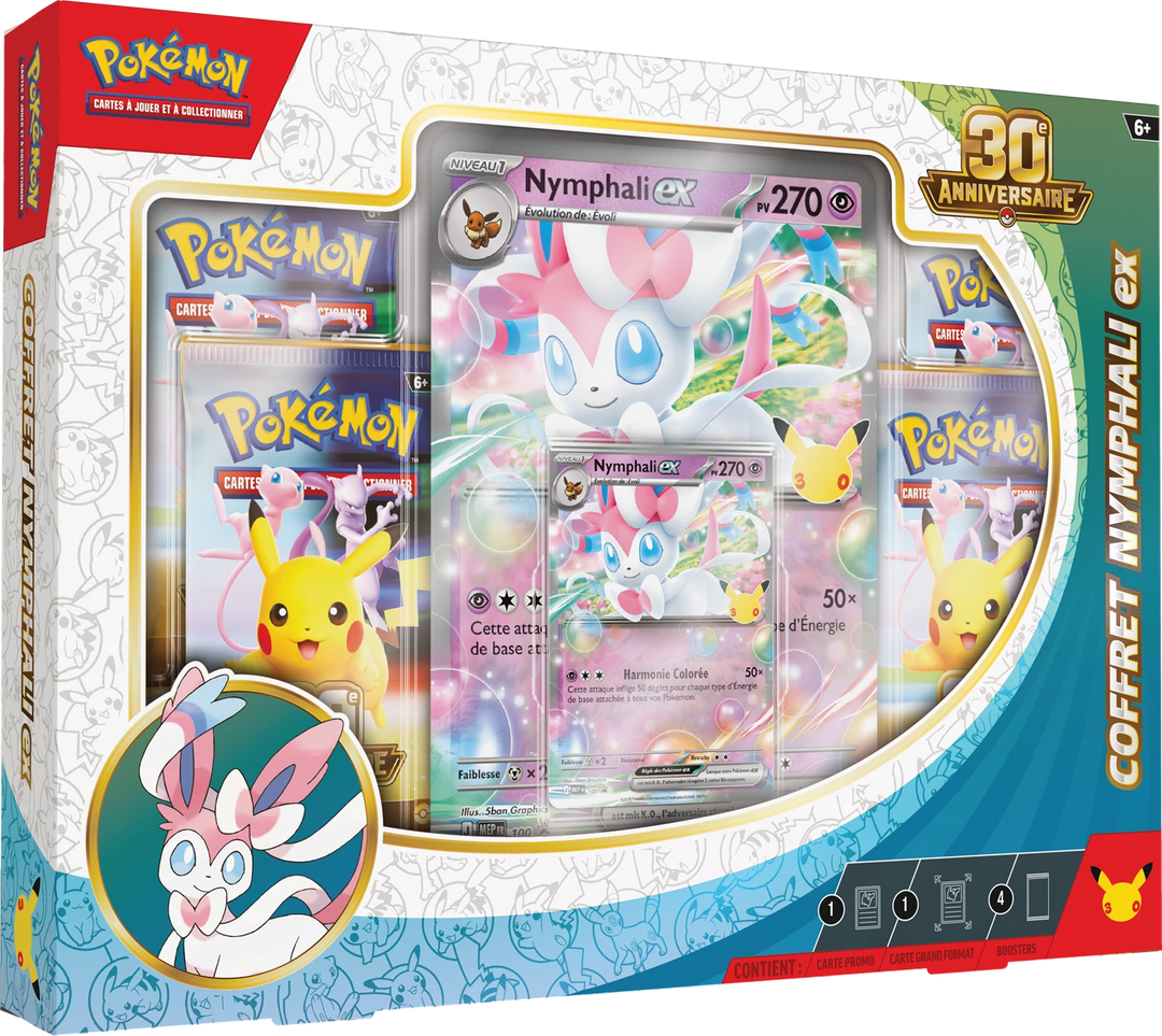 Pokémon TCG: 30e Anniversaire - Nymphali ex Coffret (FR)