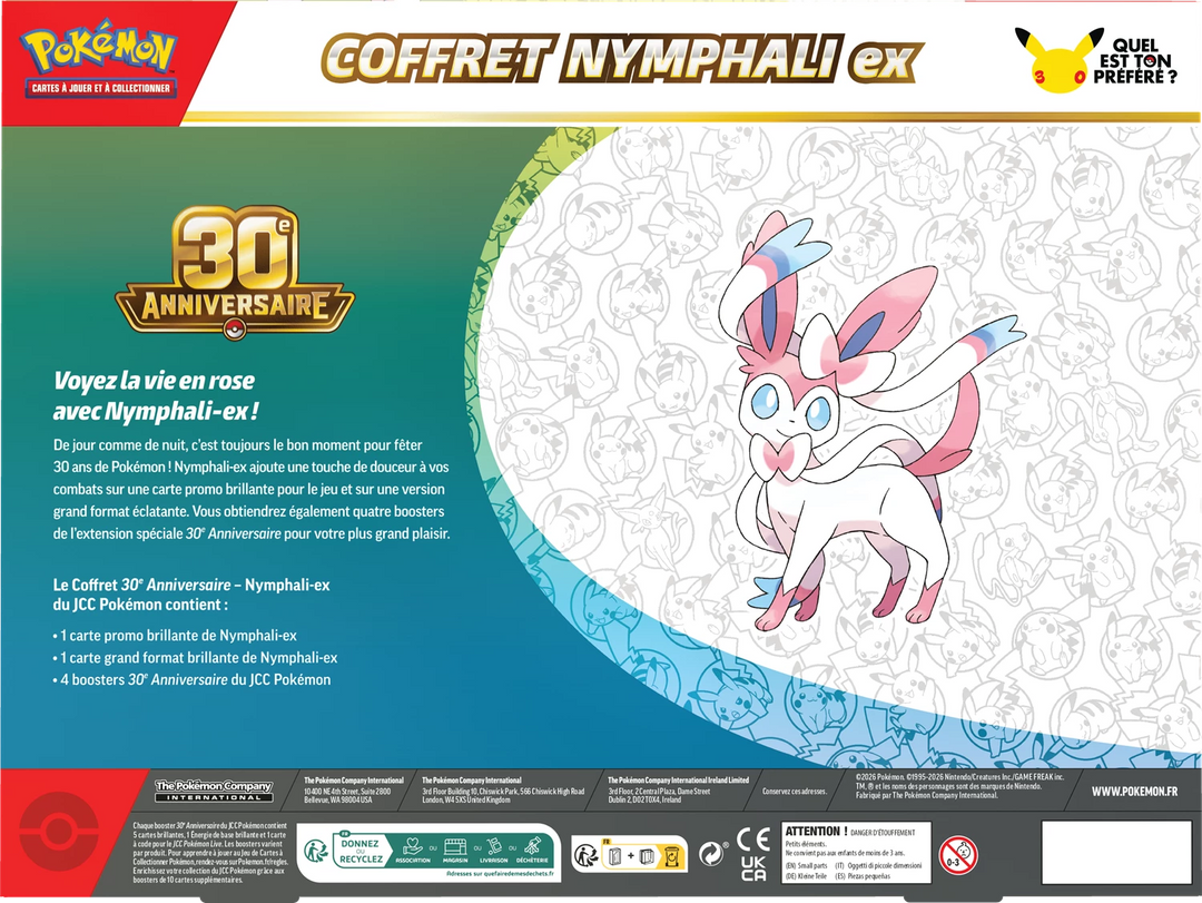 Pokémon TCG: 30e Anniversaire - Nymphali ex Coffret (FR)