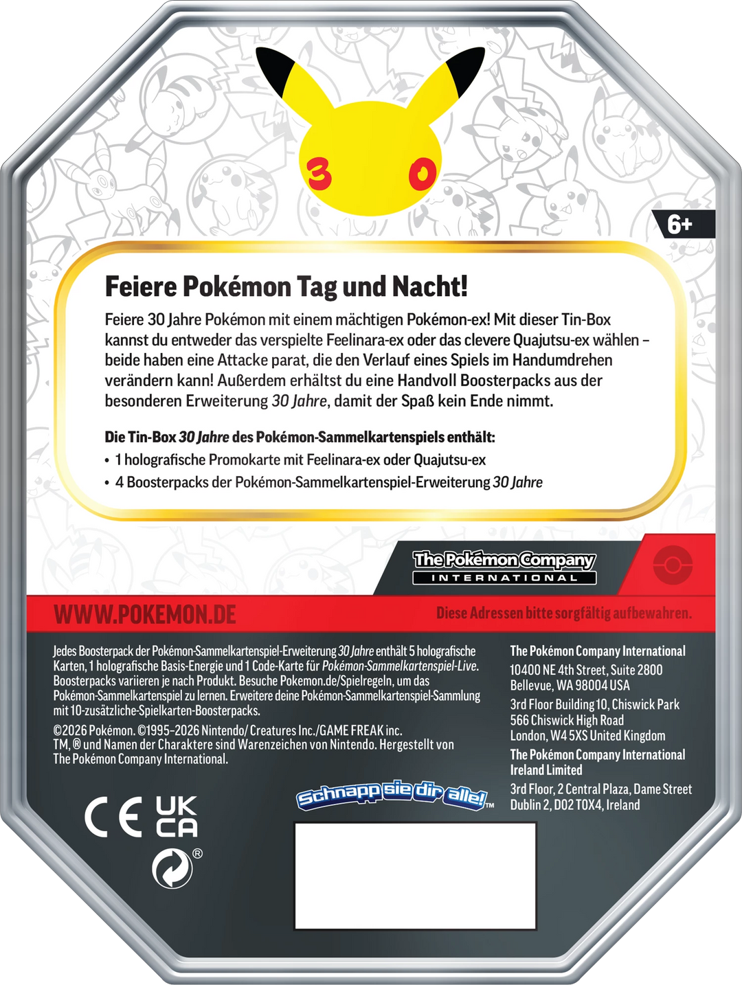 Pokémon TCG: 30 Jahre - ex Tin Quajutsu (DE)