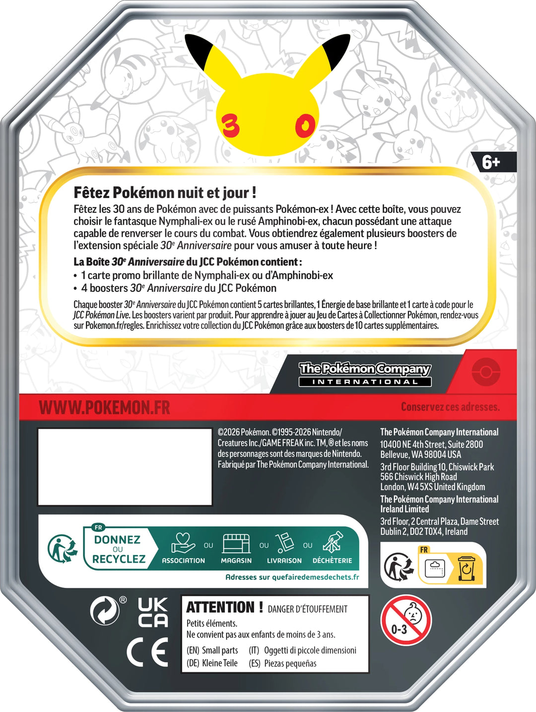 Pokémon TCG: 30e Anniversaire - ex Tin (FR)