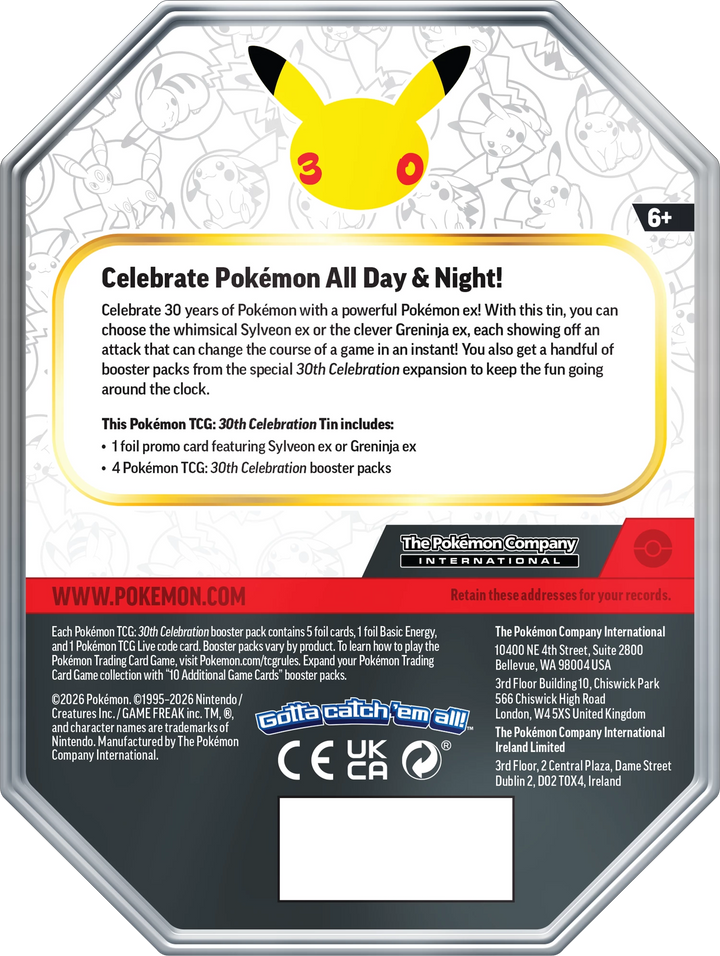 Pokémon TCG: 30th Celebration - ex Tin (EN)