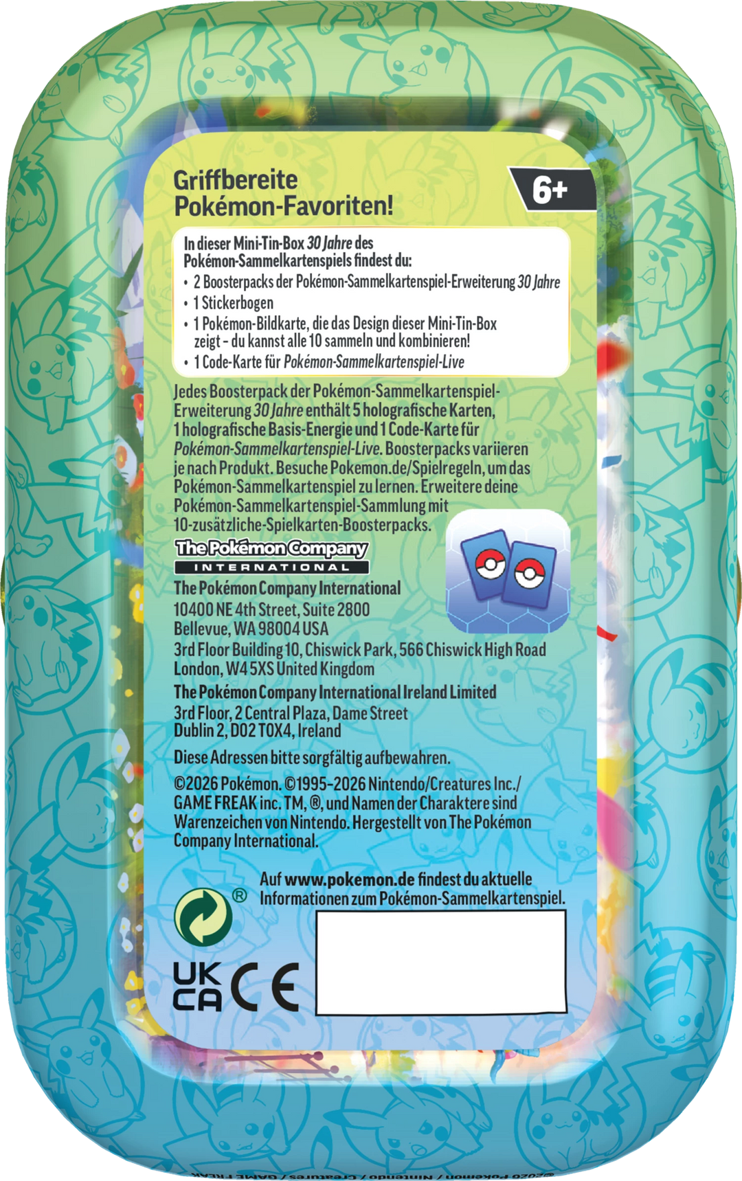 Pokémon TCG: 30 Jahre - Mini Tins (DE)