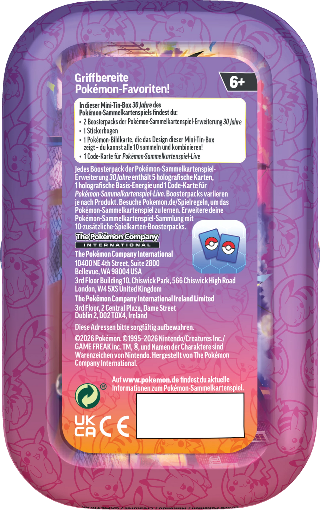 Pokémon TCG: 30 Jahre - Mini Tins (DE)